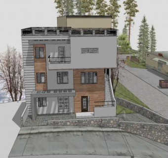 埃米尔建筑房子SU模型下载_sketchup草图大师SKP模型