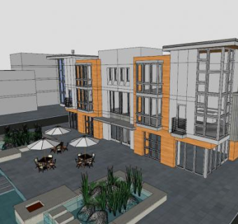 阁楼房子建筑SU模型下载_sketchup草图大师SKP模型