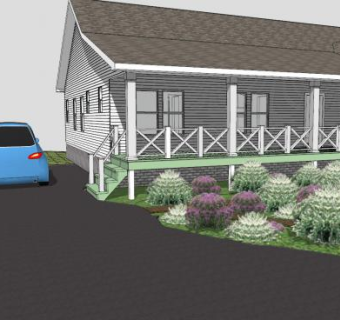 花园房子建筑住宅SU模型下载_sketchup草图大师SKP模型