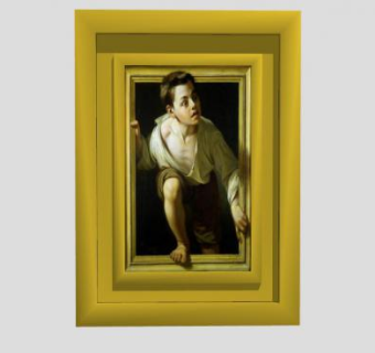 立体画像挂画SU模型下载_sketchup草图大师SKP模型