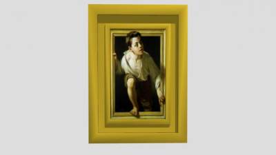 立体画像挂画SU模型下载_sketchup草图大师SKP模型