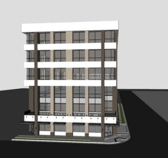 当代建筑高层建筑SU模型下载_sketchup草图大师SKP模型