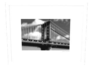 纽约曼哈顿大桥裱框挂画SU模型下载_sketchup草图大师SKP模型