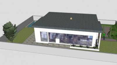 独立住宅房子建筑SU模型下载_sketchup草图大师SKP模型