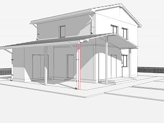 <em>小型建筑</em>小房子SU模型下载_sketchup草图大师SKP模型