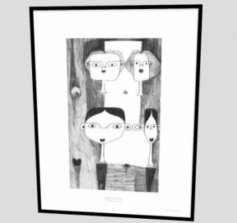 抽象绘画海报挂画SU模型下载_sketchup草图大师SKP模型