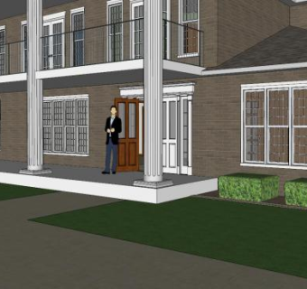 简约主义房子住宅SU模型下载_sketchup草图大师SKP模型