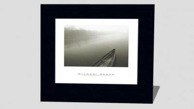 河上的木舟摄影挂画SU模型下载_sketchup草图大师SKP模型