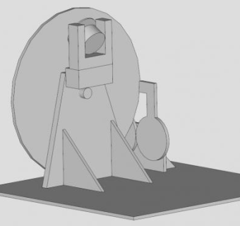 圆形钢锯切割机SU模型_su模型下载 草图大师模型_SKP模型