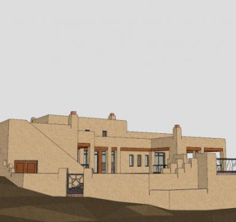 传统风格建筑SU模型下载_sketchup草图大师SKP模型