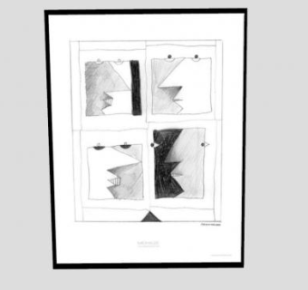 抽象绘画室内挂画SU模型下载_sketchup草图大师SKP模型
