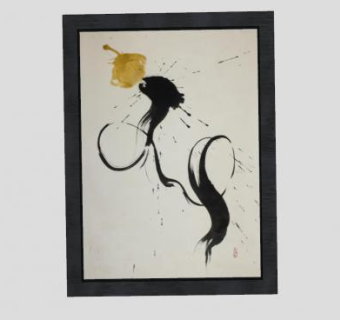 水墨画装裱挂画SU模型下载_sketchup草图大师SKP模型