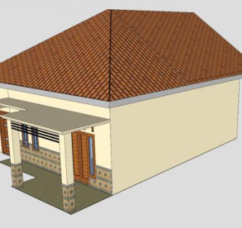 极简主义房子住宅SU模型下载_sketchup草图大师SKP模型