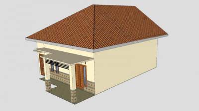 极简主义房子住宅SU模型下载_sketchup草图大师SKP模型