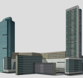 大印尼高层建筑SU模型下载_sketchup草图大师SKP模型