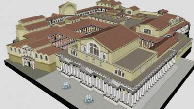 图密善建筑王宫SU模型下载_sketchup草图大师SKP模型