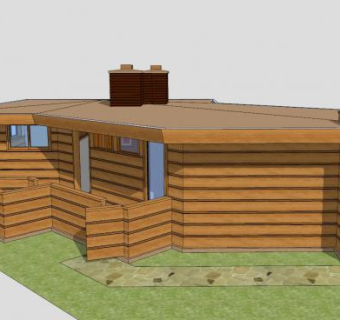 现代风格房子木屋SU模型下载_sketchup草图大师SKP模型