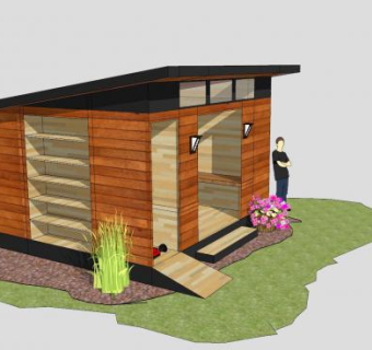 现代流行小房子SU模型下载_sketchup草图大师SKP模型