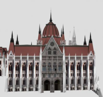 议会布达佩斯建筑SU模型下载_sketchup草图大师SKP模型