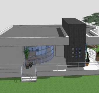 开发区住宅房子SU模型下载_sketchup草图大师SKP模型