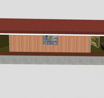 现代存储建设房子SU模型下载_sketchup草图大师SKP模型