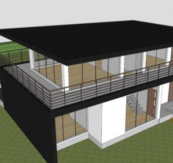 现代室内家庭住宅建筑SU模型下载_sketchup草图大师SKP模型