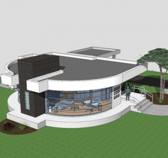 现代住宅摩天大楼建筑SU模型下载_sketchup草图大师SKP模型