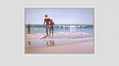 海边摄影白色画框SU模型下载_sketchup草图大师SKP模型