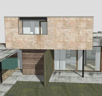 现代老式房子建筑SU模型下载_sketchup草图大师SKP模型