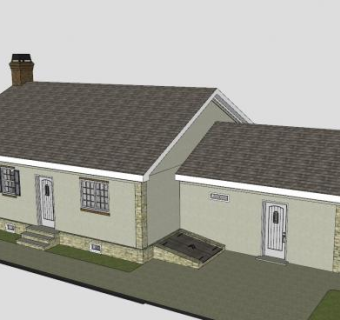 欧式风格小房子SU模型下载_sketchup草图大师SKP模型