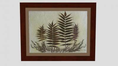 蕨类艺术装饰画SU模型下载_sketchup草图大师SKP模型