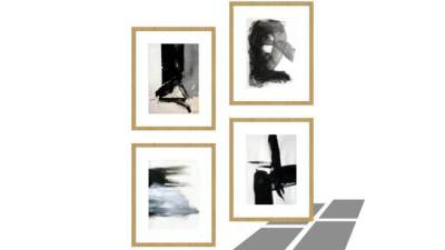 抽象画水彩装饰画SU模型下载_sketchup草图大师SKP模型