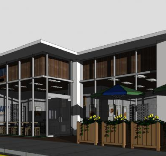 住宅房子建筑SU模型下载_sketchup草图大师SKP模型