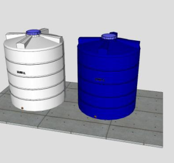 工业水处理储罐SU模型_su模型下载 草图大师模型_SKP模型