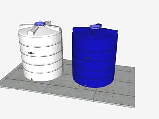 工业水处理储罐SU模型_su模型下载 草图大师模型_SKP模型