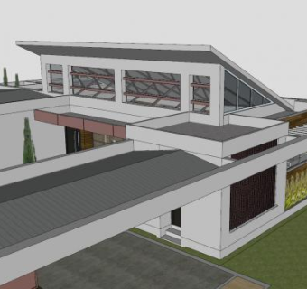 乡村房子豪华建筑SU模型下载_sketchup草图大师SKP模型