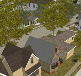 绿色郊区住宅SU模型下载_sketchup草图大师SKP模型