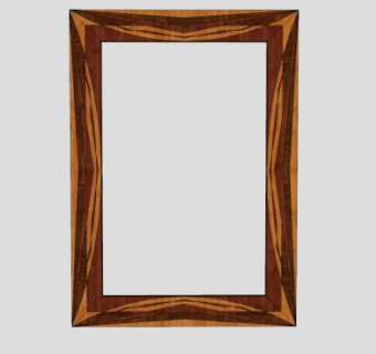 敞木画框相框SU模型下载_sketchup草图大师SKP模型