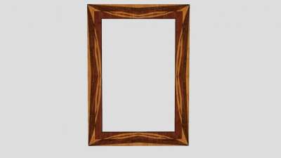 敞木画框相框SU模型下载_sketchup草图大师SKP模型