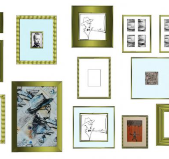 绘画和肖像挂画系列SU模型下载_sketchup草图大师SKP模型