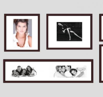 照片壁式相框系列SU模型下载_sketchup草图大师SKP模型