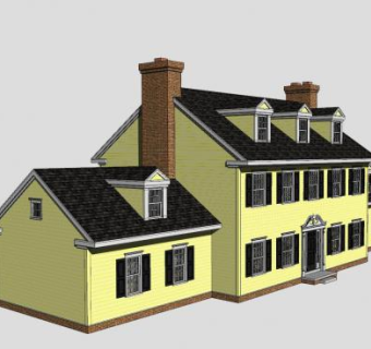 现代阳光房建筑SU模型下载_sketchup草图大师SKP模型