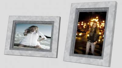 明星艺术照摆台相框SU模型下载_sketchup草图大师SKP模型