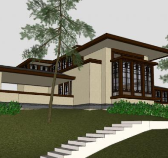 斯蒂芬斯建筑之家SU模型下载_sketchup草图大师SKP模型