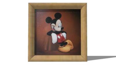 卡通米奇装饰画SU模型下载_sketchup草图大师SKP模型