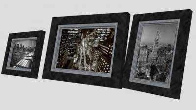 大厦建筑摄影摆台相框模型下载_sketchup草图大师SKP模型