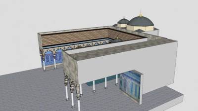 土耳其房子建筑SU模型下载_sketchup草图大师SKP模型