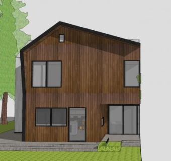 现代建筑木屋房子SU模型下载_sketchup草图大师SKP模型