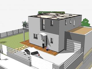 现代住宅<em>私人</em>房子SU模型下载_sketchup草图大师SKP模型