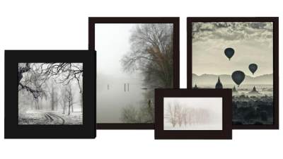 迷雾感景观摄影挂画SU模型下载_sketchup草图大师SKP模型